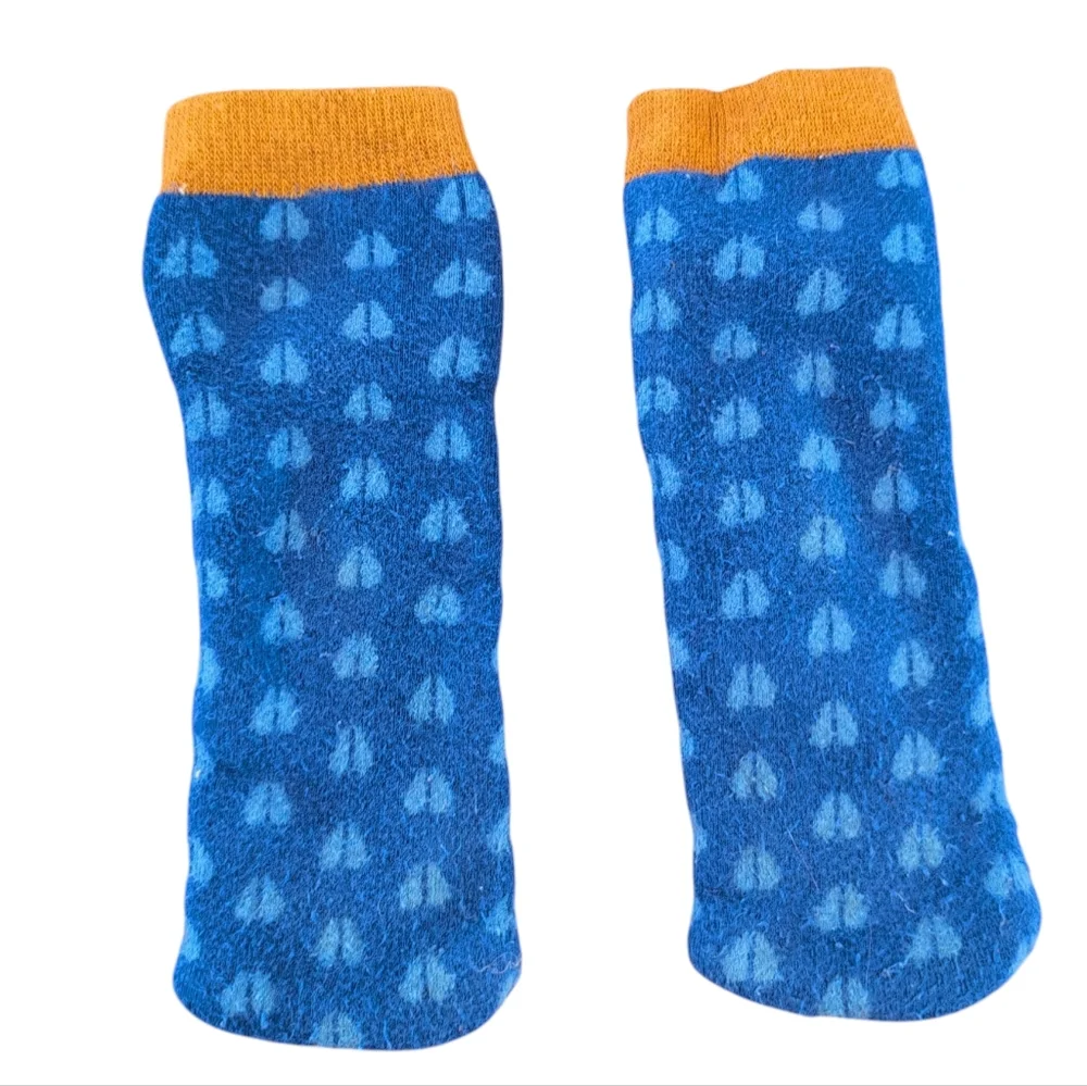🍁2/$7🍁Blue Thick Warm Reindeer Toddler Socks
